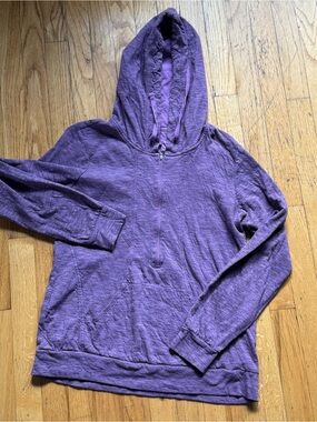 Lucy Heathered Purple Half-Zip Hoodie